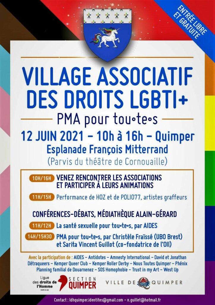 Village associatif sur les droits LGBTI+ à Quimper